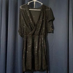 Black sparkly romper